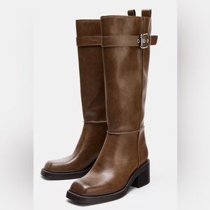 NWT zara top stitched boots